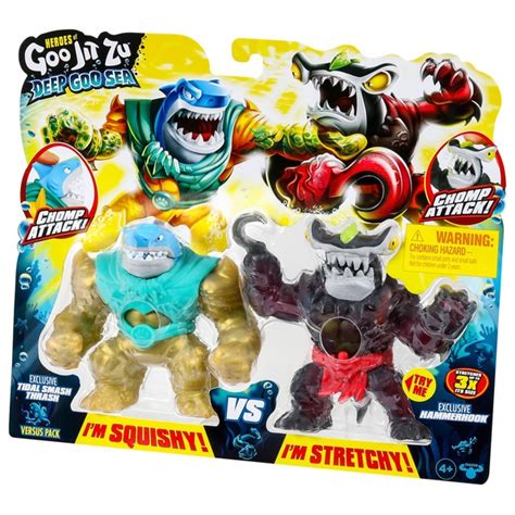 Heroes of Goo Jit Zu Deep Goo Sea Thrash vs Hammerhook 2 Pack | Smyths ...