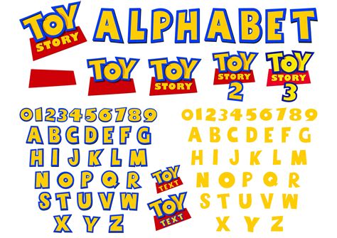 Toy Story Font Svg, Toy Story Alphabet, Toy Story Numbers, Toy Story ...