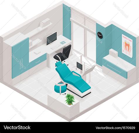 Isometric dental clinic icon Royalty Free Vector Image