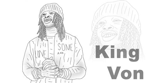 King Von Coloring Pages Rapper Coloring Pages