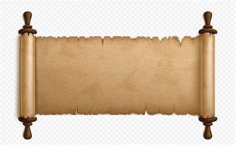 Realistic open parchment scroll on transparent 21937048 Vector Art at ...