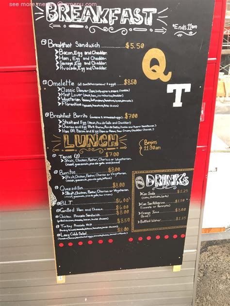 Menu at QT Food Truck, Redmond