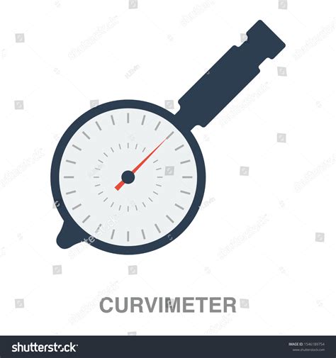 Curvimeter Opisometer Flat Icon On White Stock Vector (Royalty Free ...