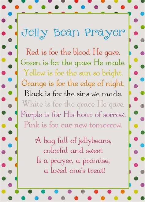 Easter Poem Jelly Beans