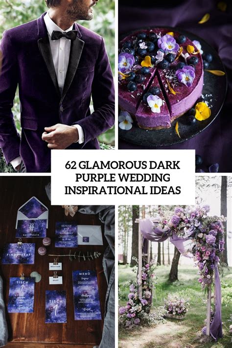 62 Glamorous Dark Purple Wedding Inspirational Ideas - Weddingomania