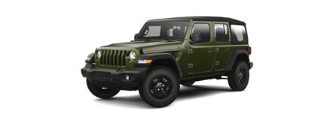 Olive Green Jeep Wrangler 2023