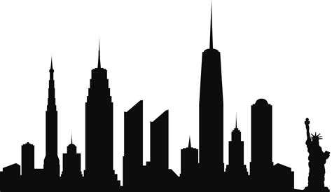 new york city skyline black and white clipart 10 free Cliparts ...