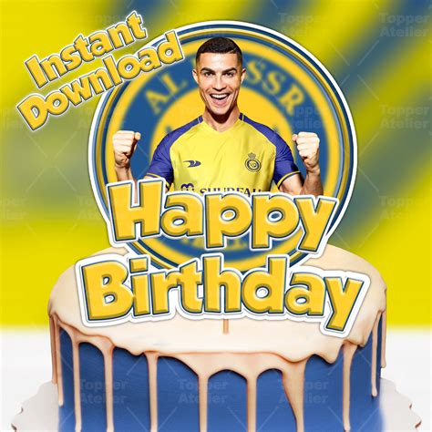 RONALDO Cake Topper CR7 Cake Topper Al-nassr Cake Topper - Etsy