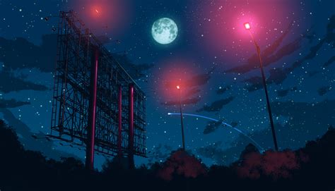 [OC] Anime-styled Night Sky [6348x3632] : wallpapers