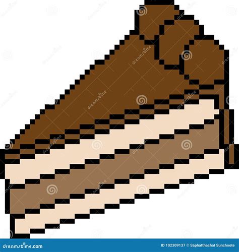 Vector pixel art cake stock vector. Illustration of vector - 102309137