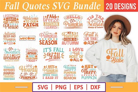 Fall Quotes SVG Bundle Bundle · Creative Fabrica