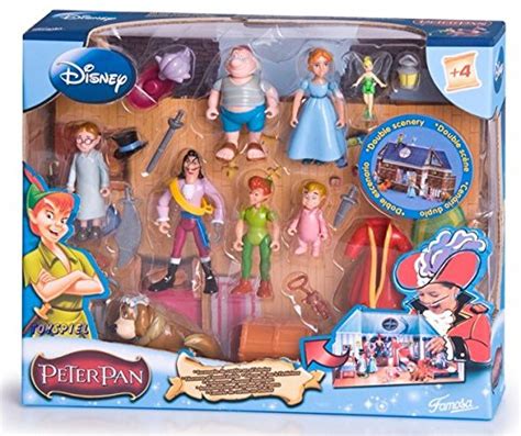 Toys Disney Peter Pan Figure Figurine Set Wendy Tinkerbell Captain Hook ...