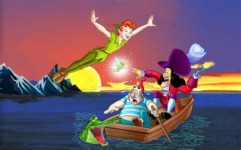 Peter Pan Cartoon Cartoon Captain Hook Smee And Tick Tock The Crocodile ...