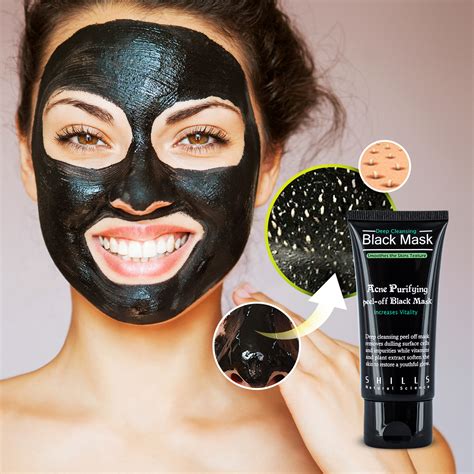 Shills AUTHENTIC Deep Cleansing Peel-Off Black Face Mask Blackhead ...