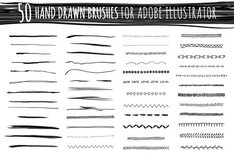 50 Adobe Illustrator Vector Brushes - Design Cuts