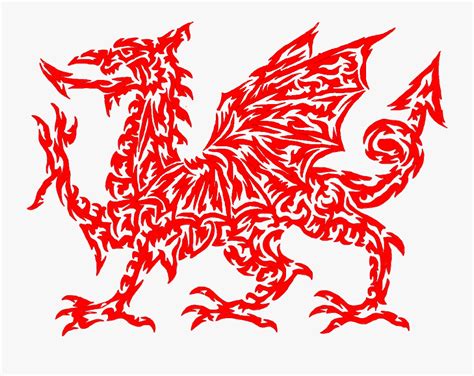 Lovely Welsh Dragon Clip Art Medium Size - Welsh Dragon With No ...