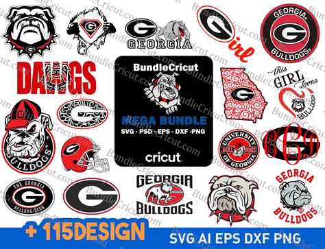 Georgia Bulldogs SVG,Georgia Bulldogs Logo Bundle SVG,Bulldogs Team Svg ...