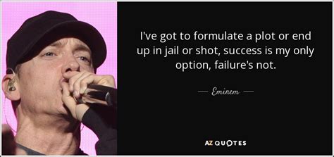 Eminem quote: I've got to formulate a plot or end up in...