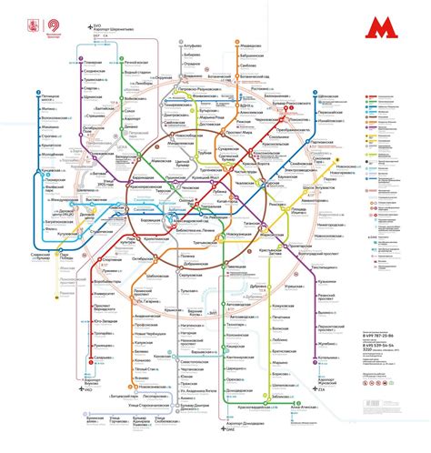 Moscow subway map - Subway Moscow map (Russia)