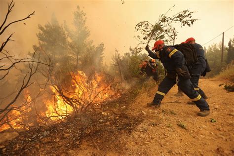 Massive forest fire continues to burn on Greek island | PBS News