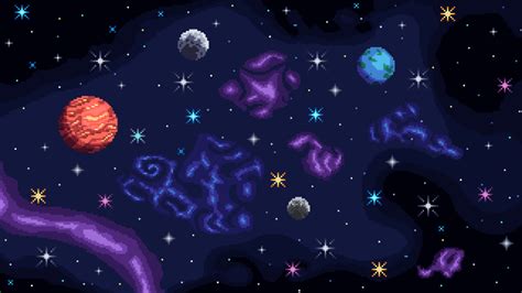 1024x576 Resolution Artistic Pixel Art HD Space 1024x576 Resolution ...