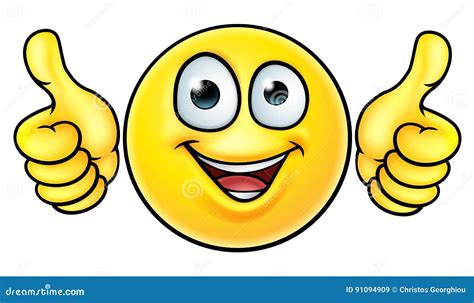 Emoji Thumbs Up Icon stock vector. Illustration of smiley - 91094909