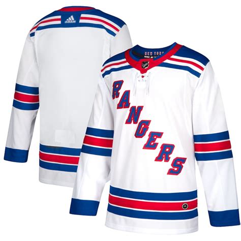 New York Rangers adidas Away Authentic Blank Jersey – White