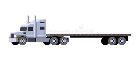 Flatbed Semi Truck Clipart