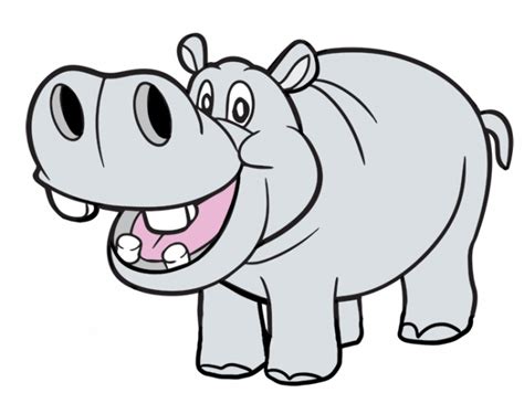 Hippo clipart coloring, Hippo coloring Transparent FREE for download on ...