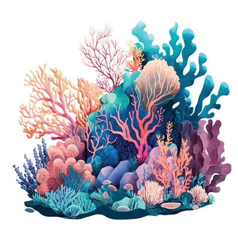 Watercolor coral reef 21849601 Vector Art at Vecteezy