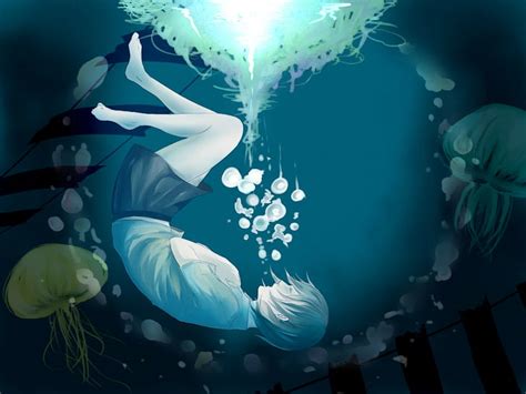 HD wallpaper: underwater, anime girls | Wallpaper Flare