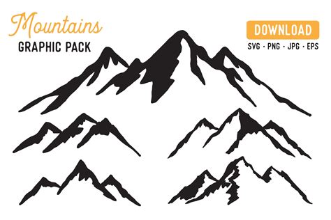 Mountain Vector SVG Bundle - Mountain Graphic Bundle (363339 ...