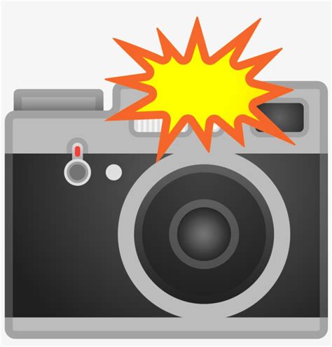 Camera With Flash Icon - Camera With Flash Emoji Transparent PNG ...