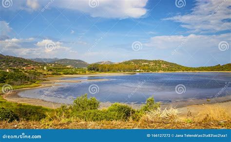 Bay Near Chia Beach in Southern Sardinia, Italy. it`s the Mediterranean ...