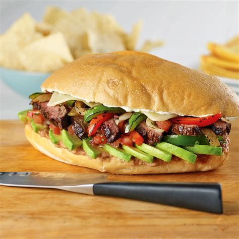 Mexican Beef Fajita Torta Recipe | Beef Torta | HEB.com