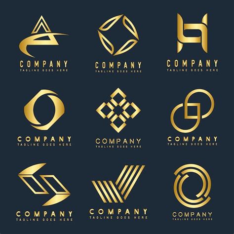 Conjunto de vector de ideas de diseño de logotipo de empresa | Vector ...