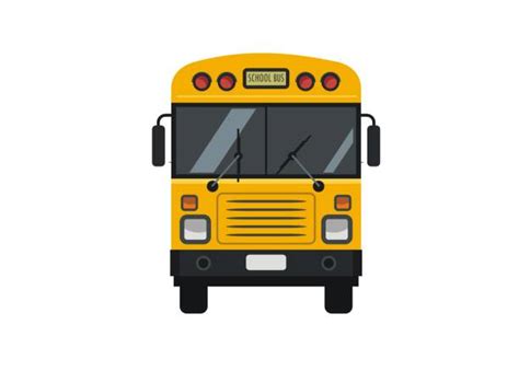 Best Front School Bus Illustrations, Royalty-Free Vector Graphics ...