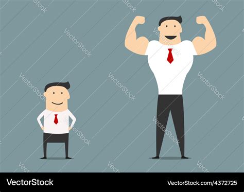 Cartoon small and big businessmen Royalty Free Vector Image