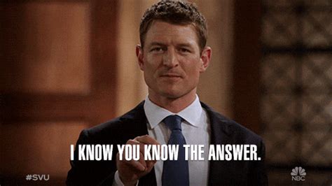 Answer Me I Know You Know GIF by SVU - Find & Share on GIPHY