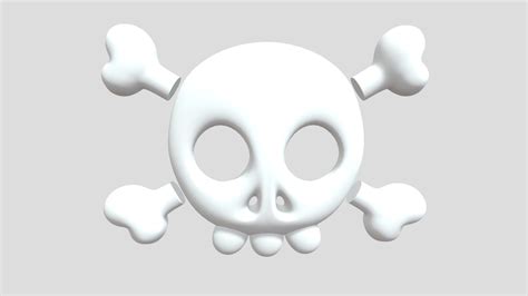 Cartoon Skull and Crossbones 2 - Buy Royalty Free 3D model by Philip ...