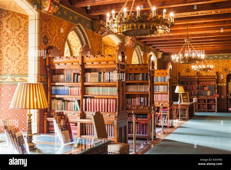 Wales, Cardiff, Cardiff Castle, The Library Stock Photo - Alamy