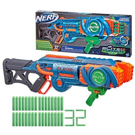 Nerf Elite 2.0 Flipshots Flip-32 Blaster, 32 Dart Barrels Flip to ...