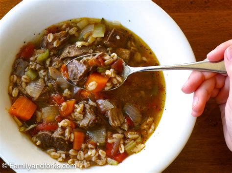 Vegetable Beef Shank Soup with Farro for Saturday | Beef shank soup ...