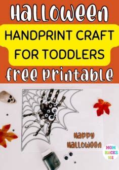 Halloween Handprint Spider Craft For Toddlers FREE Printable - Mom ...