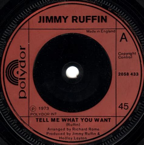 Jimmy Ruffin - Tell Me What You Want (1974, Vinyl) | Discogs