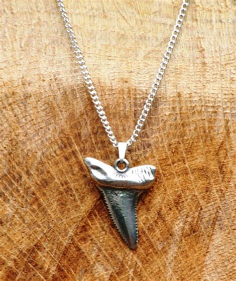 Shark Tiger Tooth Necklace & Pendant Ladies Nature Gift 320 | Etsy