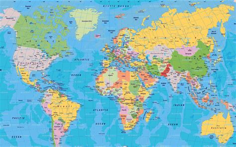 High Resolution Printable World Map - Printable Word Searches