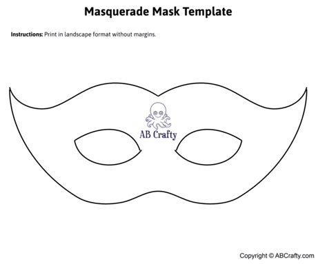 Carnival Mask Template