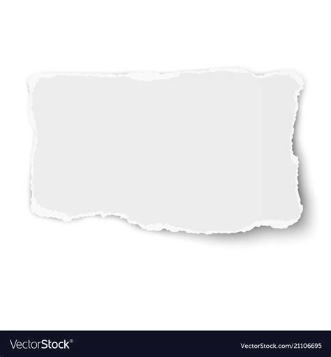 White rectangular torn paper tear Royalty Free Vector Image