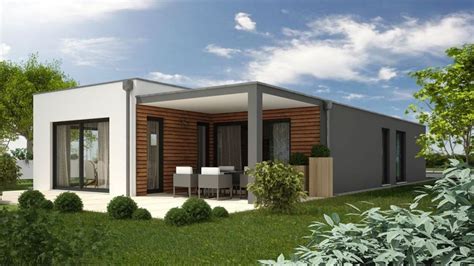 Modern single-story aerated concrete house plans